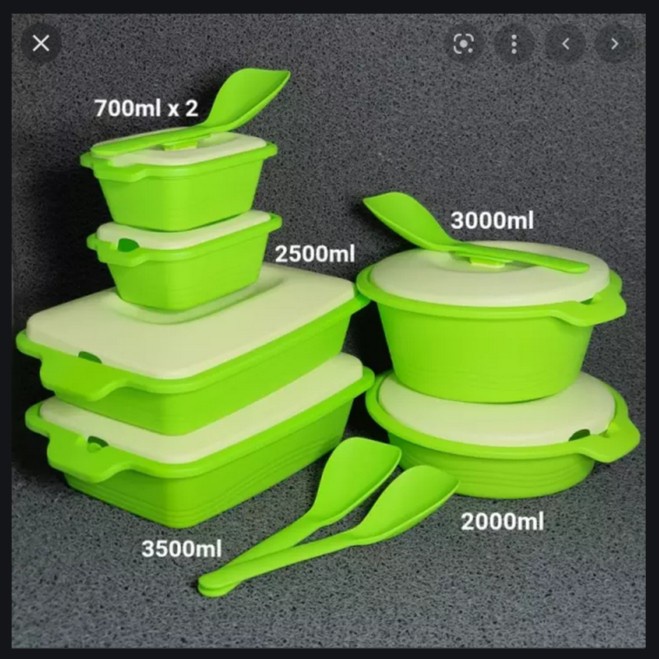 Saji Prasmanan - Tempat Wadah Alat Makan Prasmanan Set Mangkok Piring Sendok Plastik