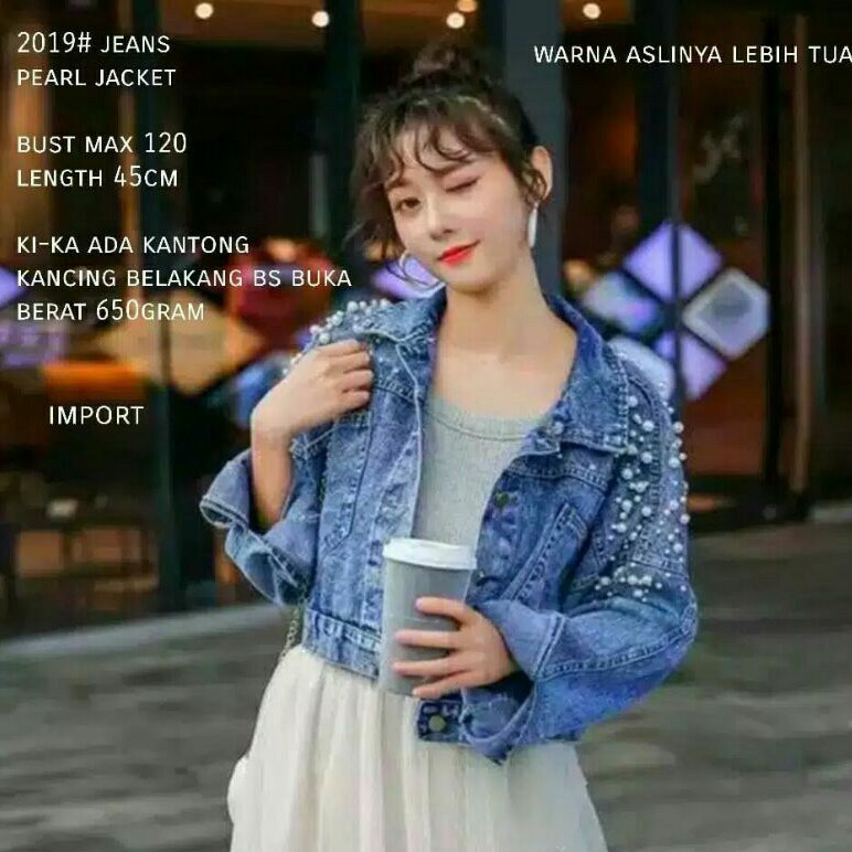 2019 Carolline Jaket Dilan jeans biru Korea Korean style import premium/ Pakaian wanita baju jaket c