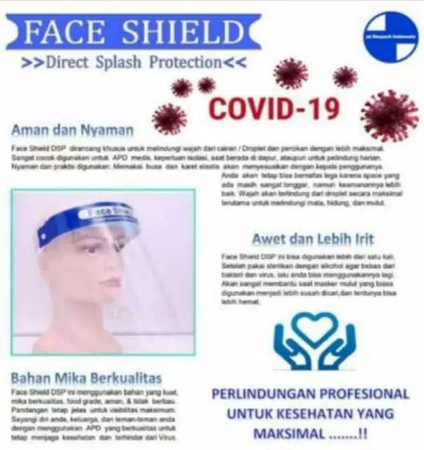 Face Shield/masker wajah/anti corona