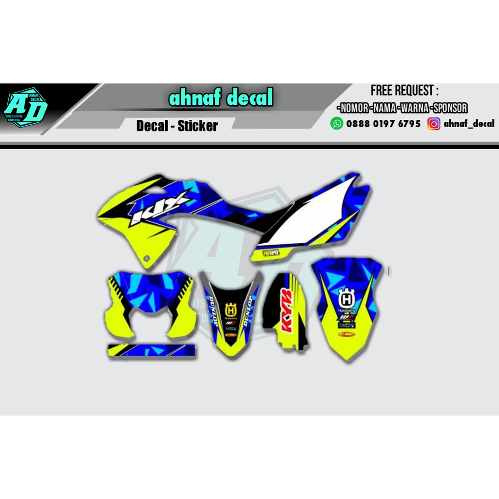 Decal KLX 150 BF Motif Desain Abstrak QUALITY