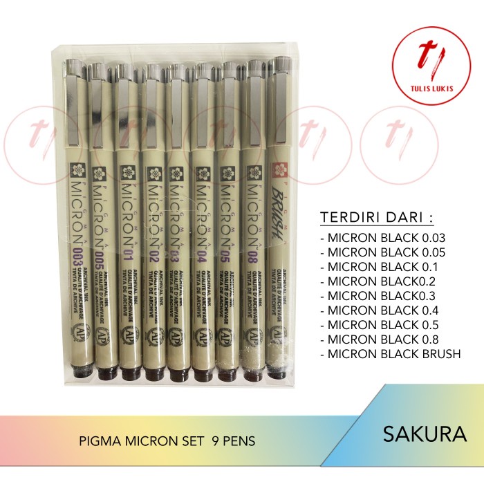 

Pendrawing- Drawing Pen Sakura Micron Set (9 Pens) -Drawing-Pen.