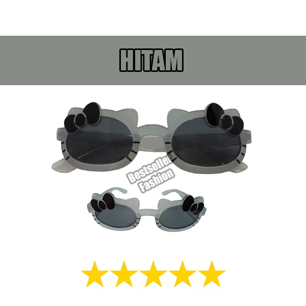 Kacamata Anak Perempuan Gaya Model Hello Kitty Kacamata Lensa Warna Fashion Kids Sunglasses Anti UV Tanpa Kotak