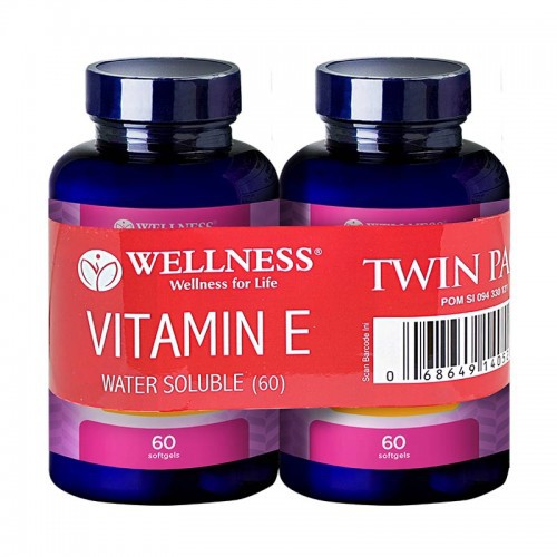 Wellness Vitamin E-400 IU Water Soluble 60 + 60 softgels