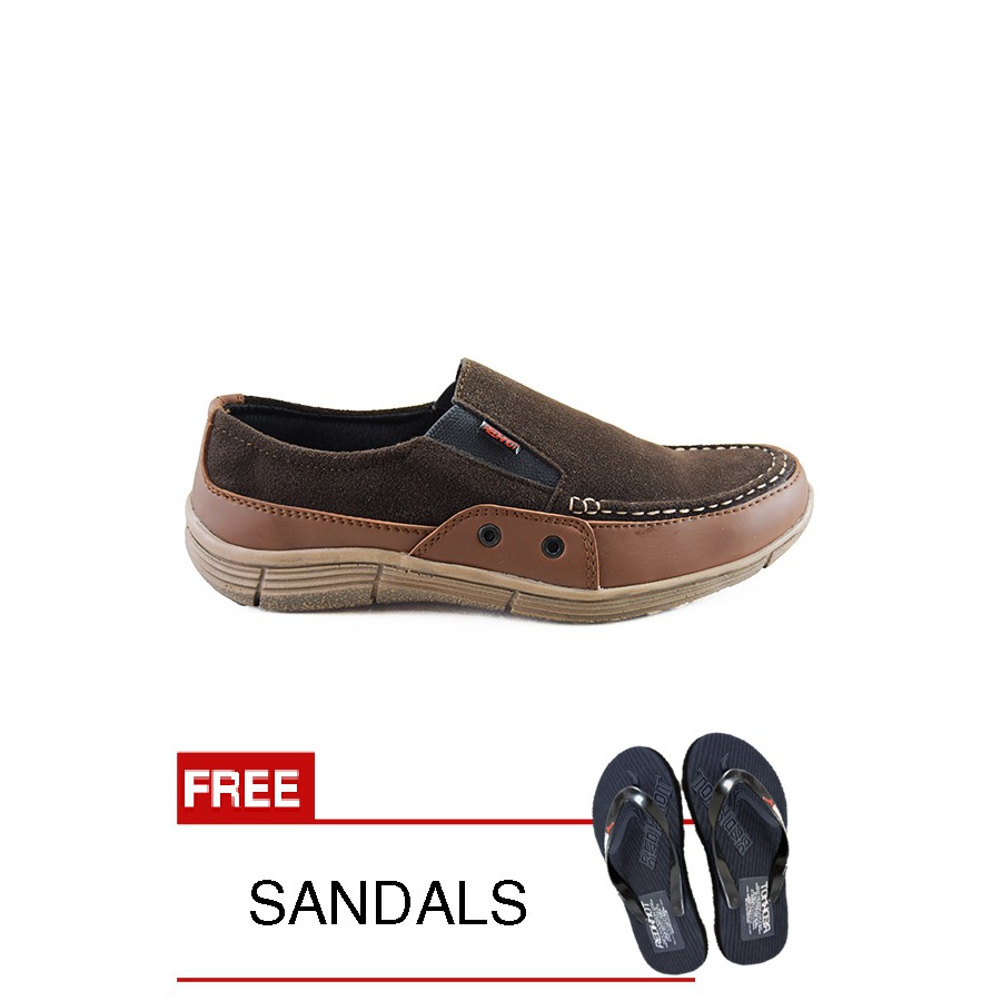 

Redknot - Sneakers Crypto Coklat + Bonus Sandal Senilai Rp.25.000,00