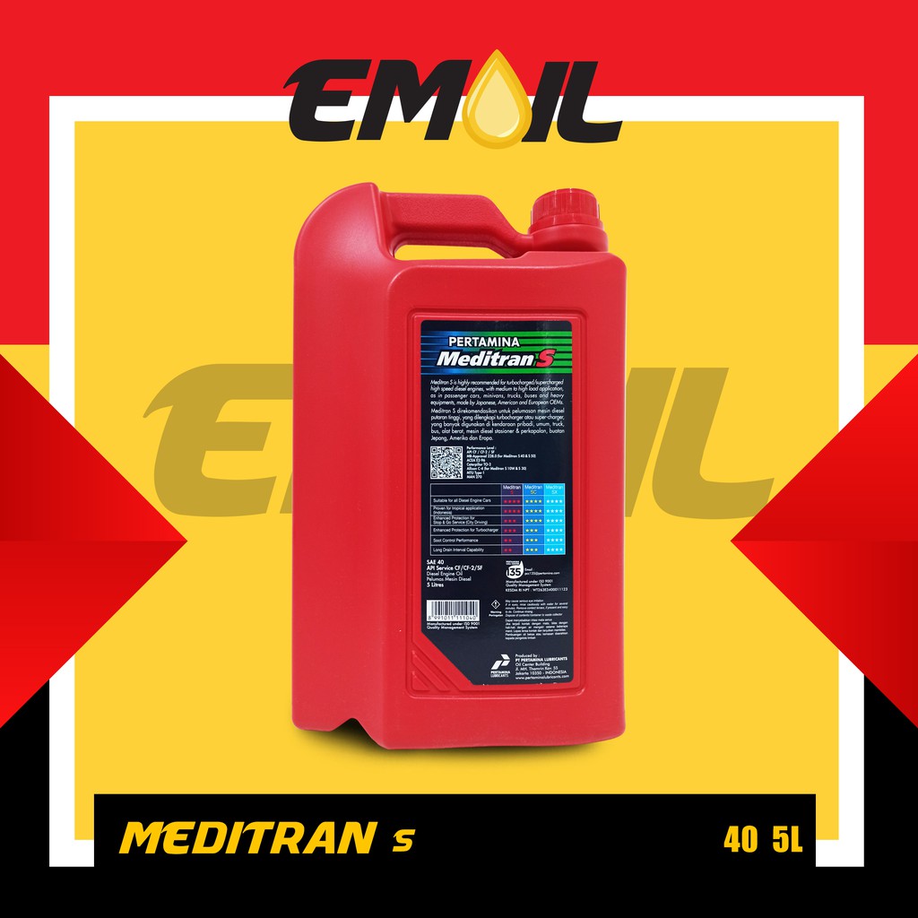 OLI PERTAMINA MEDITRAN S sae 40 galon 5 liter