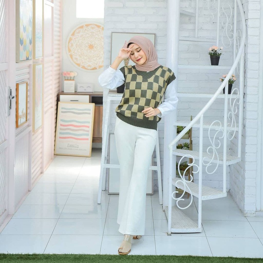 Nara Grosir - Big Catur Vest l Sweater Polos l Sweater Pria dan Wanita