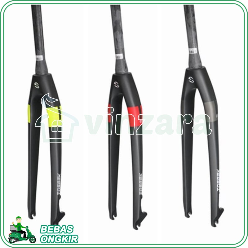 Fork CARBON 700 C TAPER TOSEEK RIGID GARPU SEPEDA BALAP 700C ROADBIKE TOURING MTB XC TAPPERED TAPERE