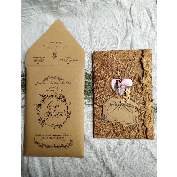 Amplop undangan rustic