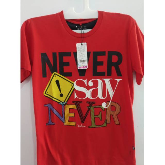 Kaos Belia Zenitha Warna Merah dan Hitam