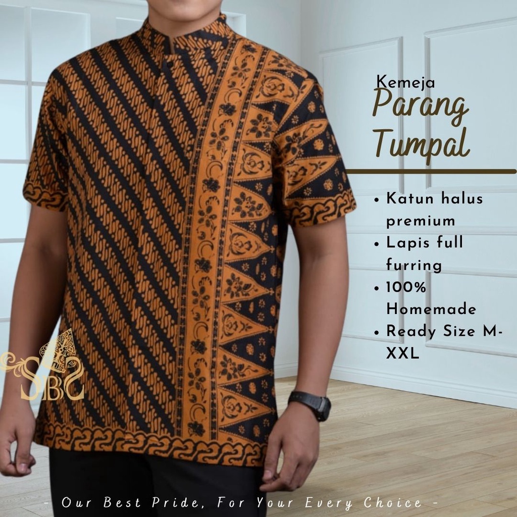 Kemeja Koko Batik ORI MURAKABI Solo Kemeja Batik Lengan Pendek Full Furing Katun Grounding Sragenan