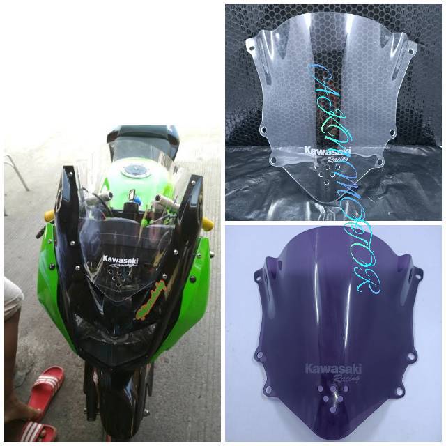 windshield visor jenong Kawasaki ninja 150 rr new kaca depan rr new pnp