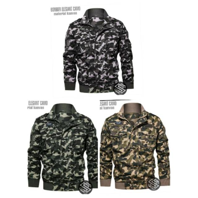JAKET BOMBER ELEGANT CAMO