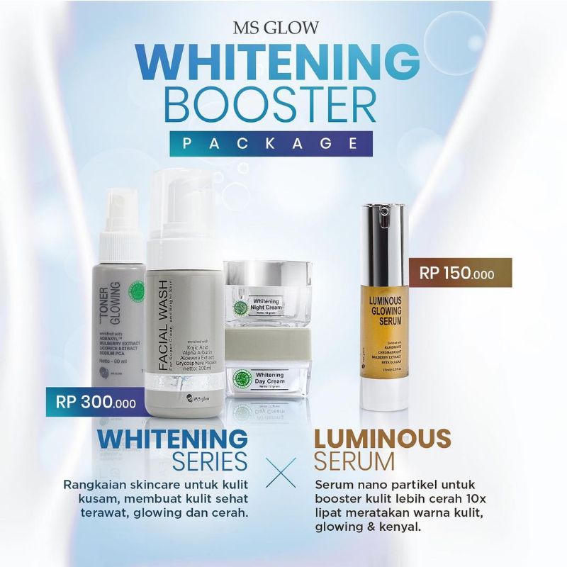 MS GLOW PAKET whitening + serum luminous