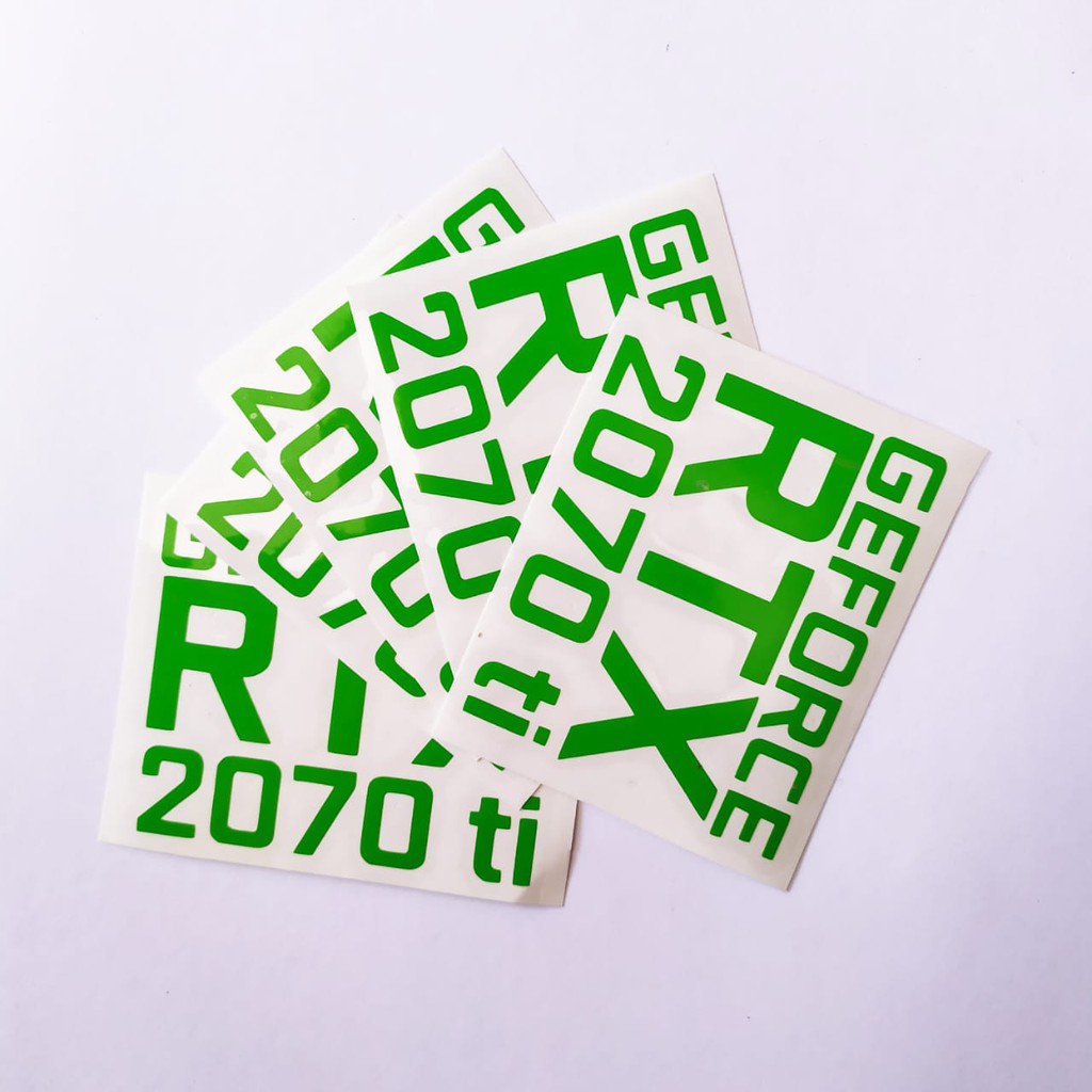 NVIDIA GEFORCE RTX 2070 TI CUTTING STIKER AKSESORIES CASING PC GAMING STICKER