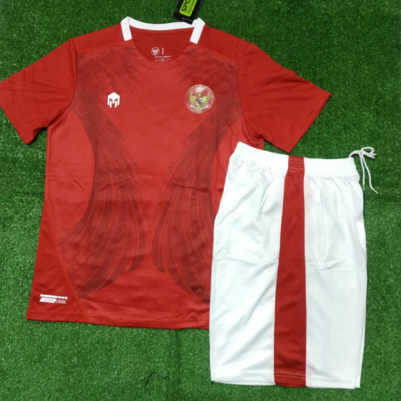 Jersey Timnas Indonesia Setelan Terbaru Official 2021 / 2022 GO Import