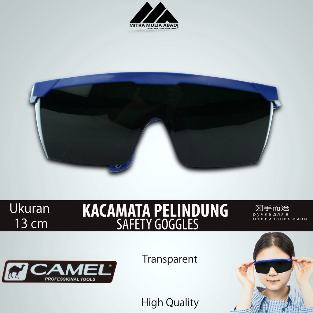 Kacamata Pelindung Hitam | Safety Goggles Hitam | Kacamata Anti Virus | Anti Debu