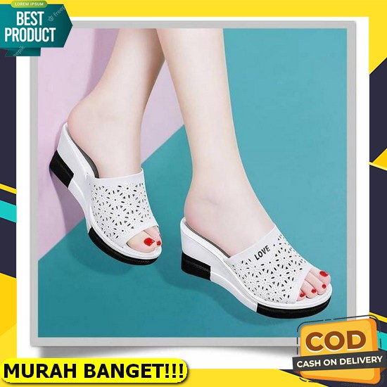 Sandal Wanita Calbi Terbaru/Sandal Wedges Calbi Murah Sendal Wadges Wanita Sandal Wanita Terbaru Weg