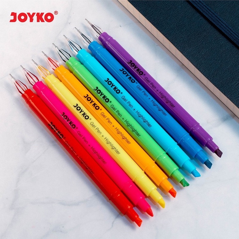 Pulpen Warna + Highligter Joyko GPC-277 8warna