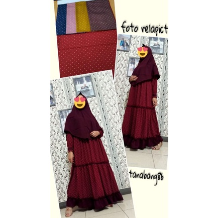 GAMIS SAR'I MONALISA(POLKADOT MOTIP)