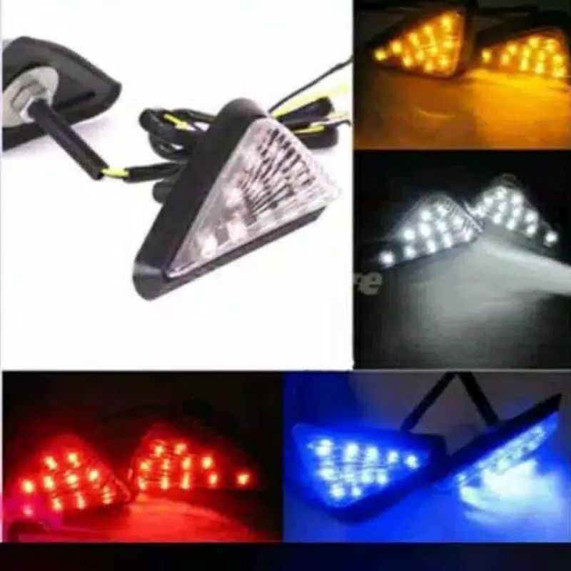 Lampu Sein Tempel Segi Tiga / Sen Tempel Neon Running / Sen Tempel R15 v3 / sein tempel cbr 150r / Sein Tempel Gsx / Sen Tempel Ninja