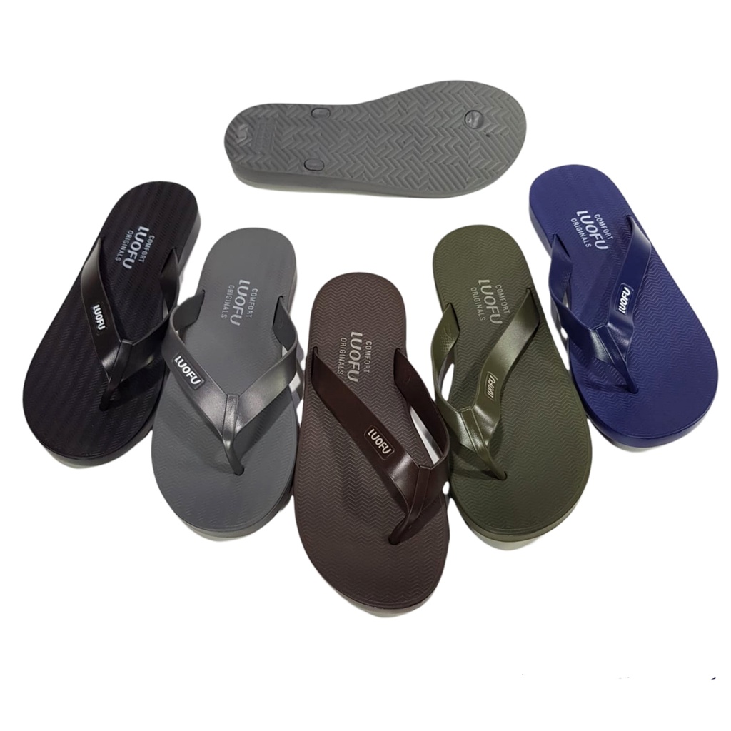 Luofu Sandal Jepit Jelly Karet Pria E6192JP (AY4)