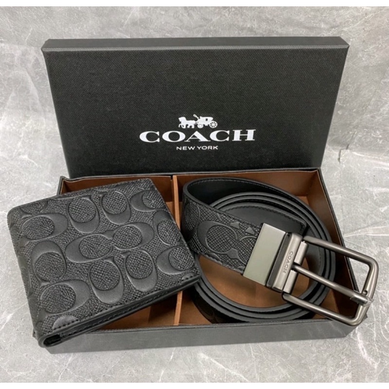 COACH BELT + WALLET GIFT SET