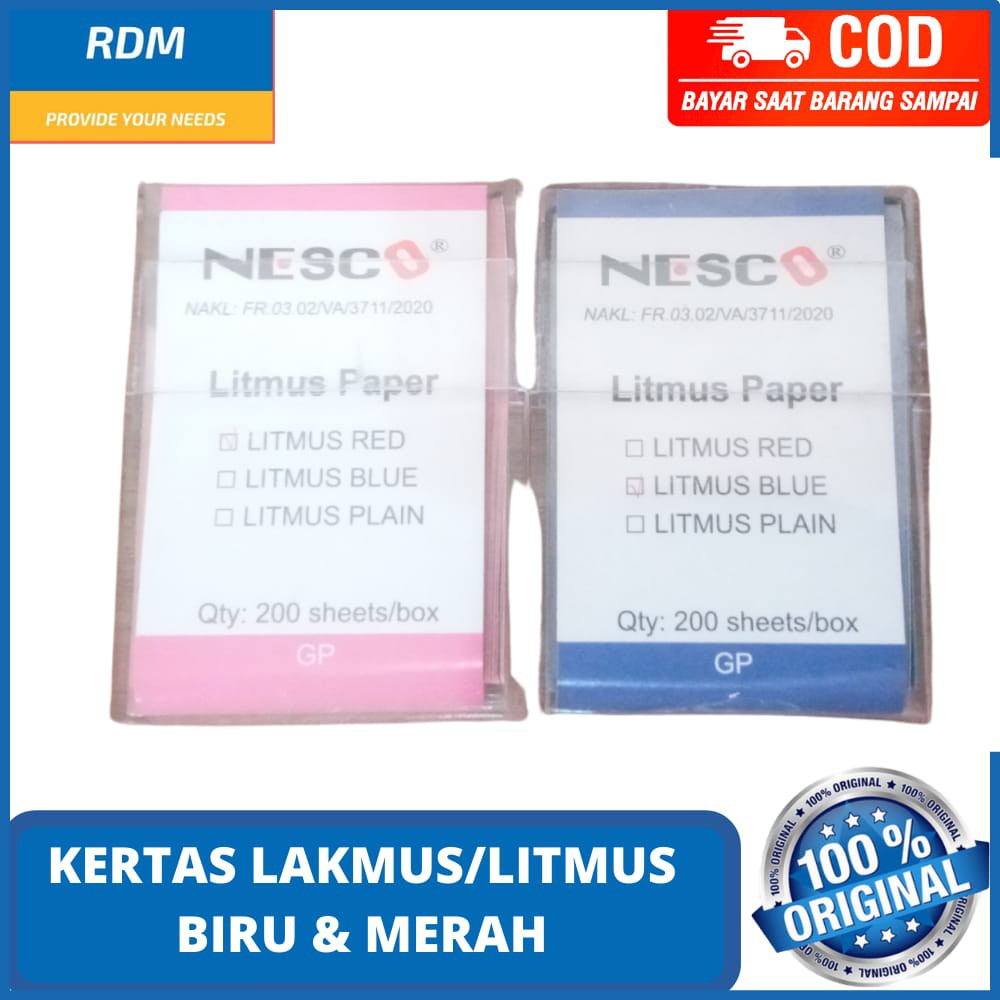 KERTAS LAKMUS KERTAS PH KERTAS ASAM BASA KERTAS LITMUS NESCO
