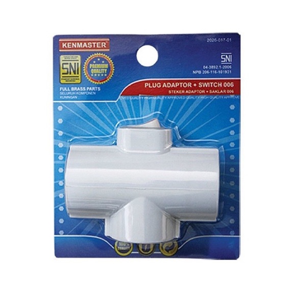 Steker Colokan Listrik 3 Lubang / Kenmaster Plug Adaptor + Switch 006