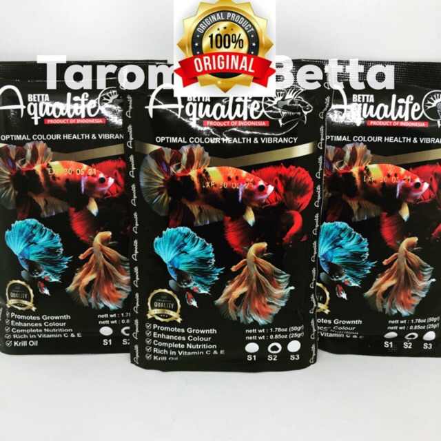 Pelet Premium Ikan Cupang Remaja Dan Dewasa - Pellet AQUALIFE AQUA LIFE BETTA Fish S2 S 2