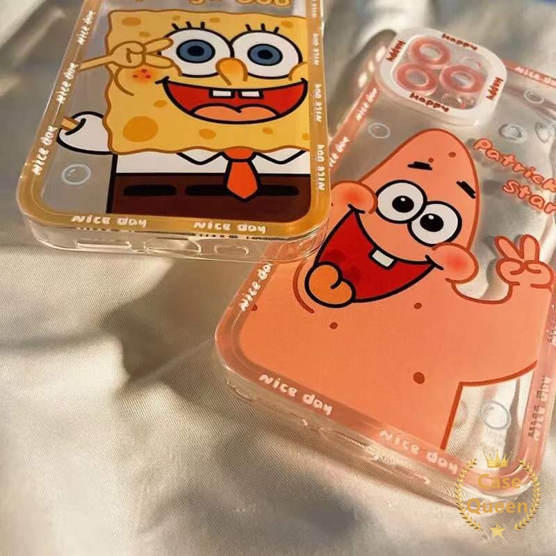 Casing mewah Redmi A1 10 10A 9A 9 9T 9C Nfc Redmi Note 9S 11 11S 10 10S 10Pro Max SpongeBob Patrick Star Soft Cover