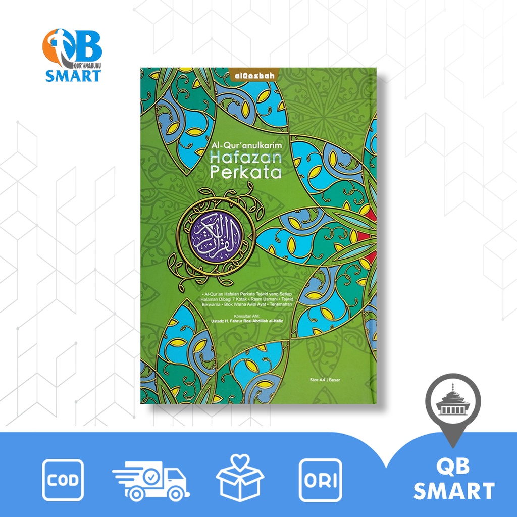Alquran Hafalan Ukuran A4 - Quran Alqosbah Hafazan 7 Blok Edisi Muslimah