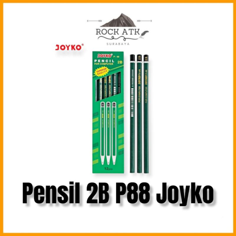

Pensil 2B Joyko P88 Hijau ORI - Pensil Lead 2B Ujian Komputer Joyko (Lusin)
