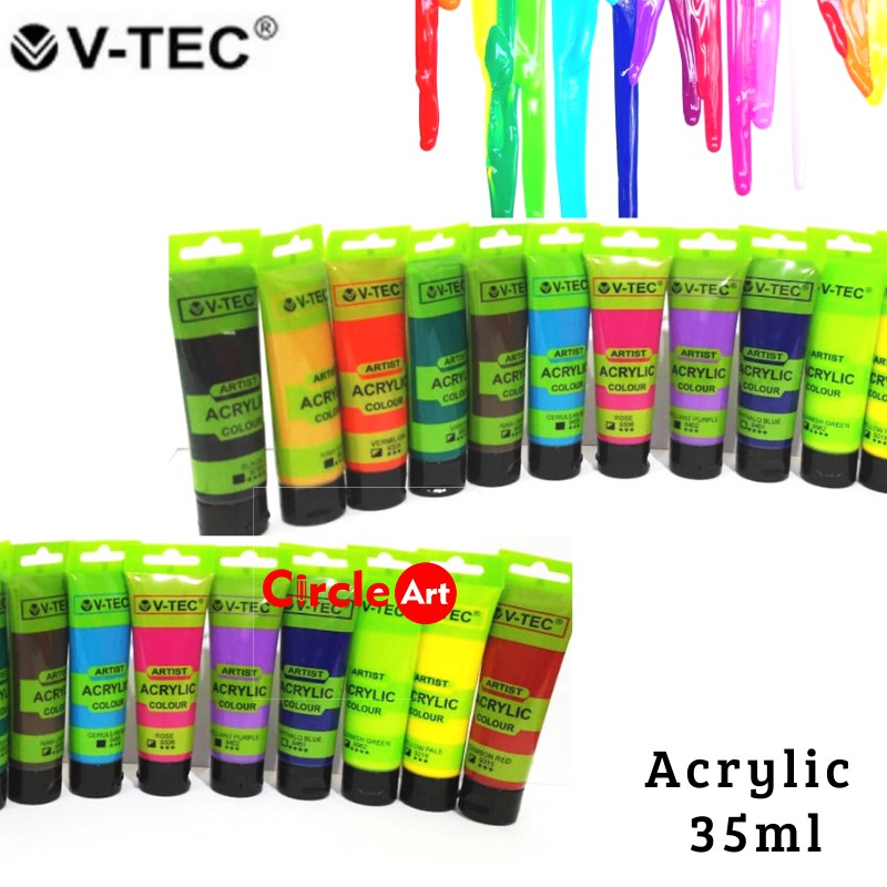

V-Tec Acrylic Colour 35ml / Cat acrylic / V-Tec Cat Akrilik 35ml PART 1