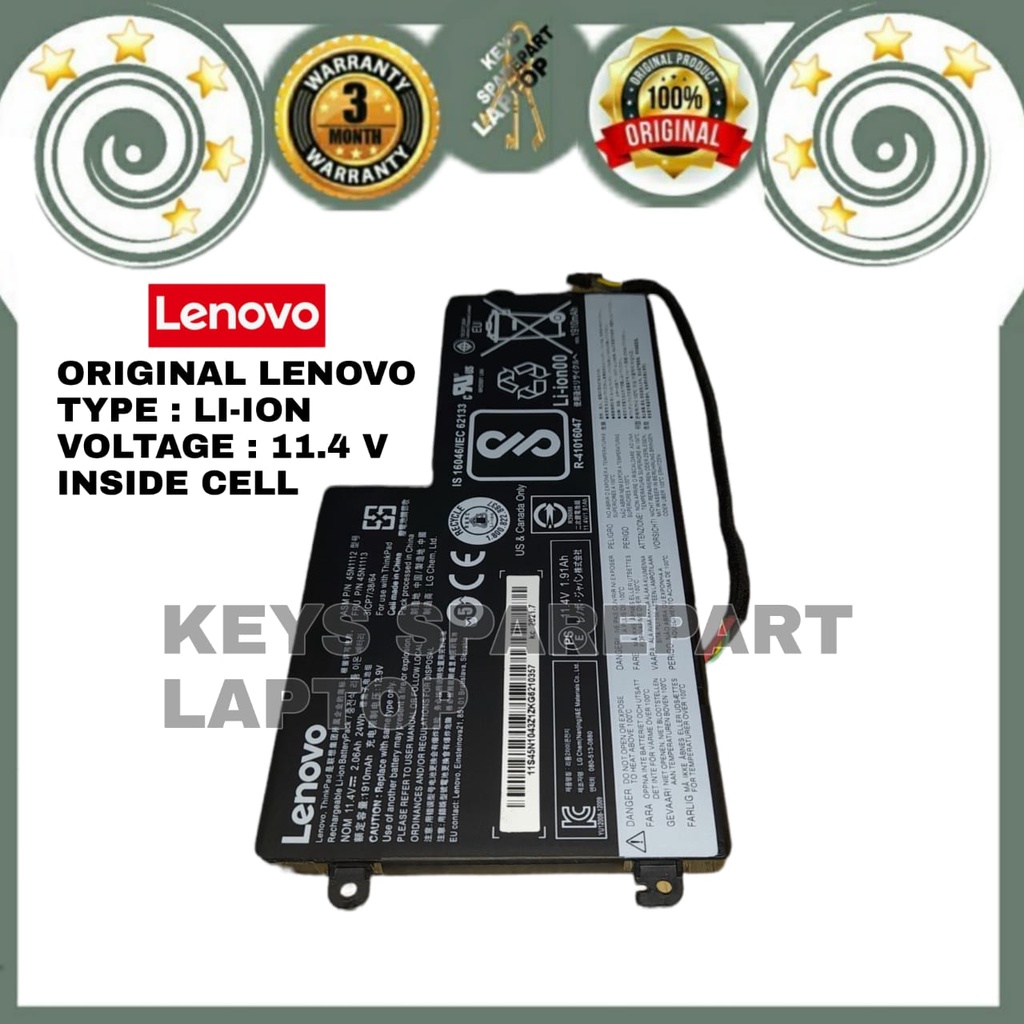 ORIGINAL BATERAI BATTERY BATRE LAPTOP LENOVO X240 X250 X260 X270 T460 T450 T440 X240S X250S T440S T450S 45N1110 K21-80-ITH INTERNAL TANAM INSIDE CELL