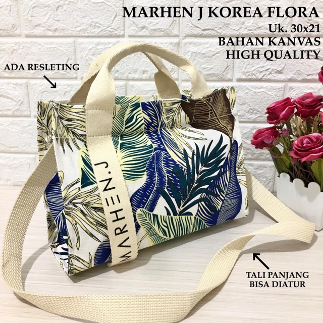  TAS  WANITA HANDBAG MARHEN  J  KOREA FLORA SELEMPANG SLING 