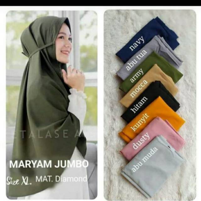 HANNAH BERGO MARYAM JUMBO / JILBAB INSTAN BERGO TALI MARYAM JUMBO