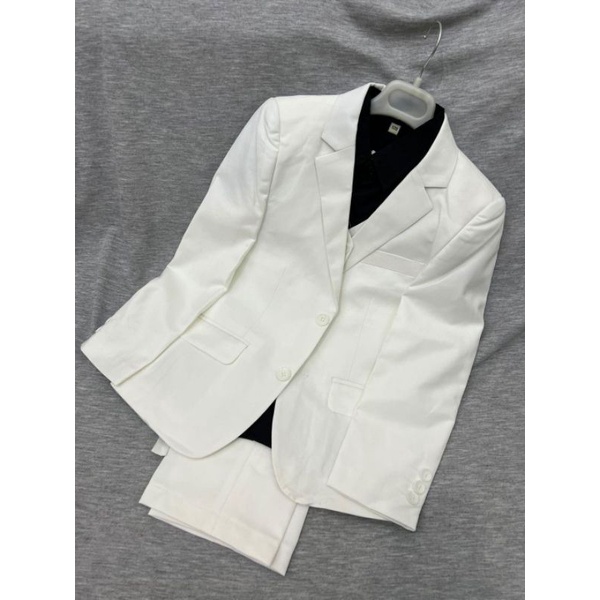 KARL&EARL Premium Suit Setelan Jas Rompi Anak Warna PUTIH / ROYAL WHITE
