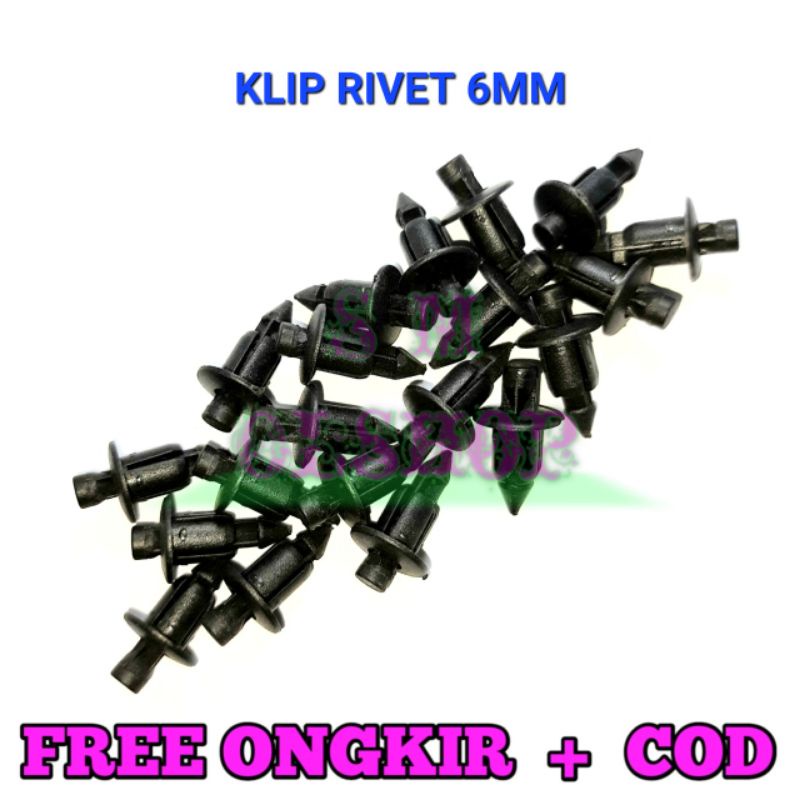 8 Klip Rivet Nmax 6mm Klip Rivet Yamaha Nmax Klip Plastik Motor Nmax Aerox Vario Scoopy Ninja