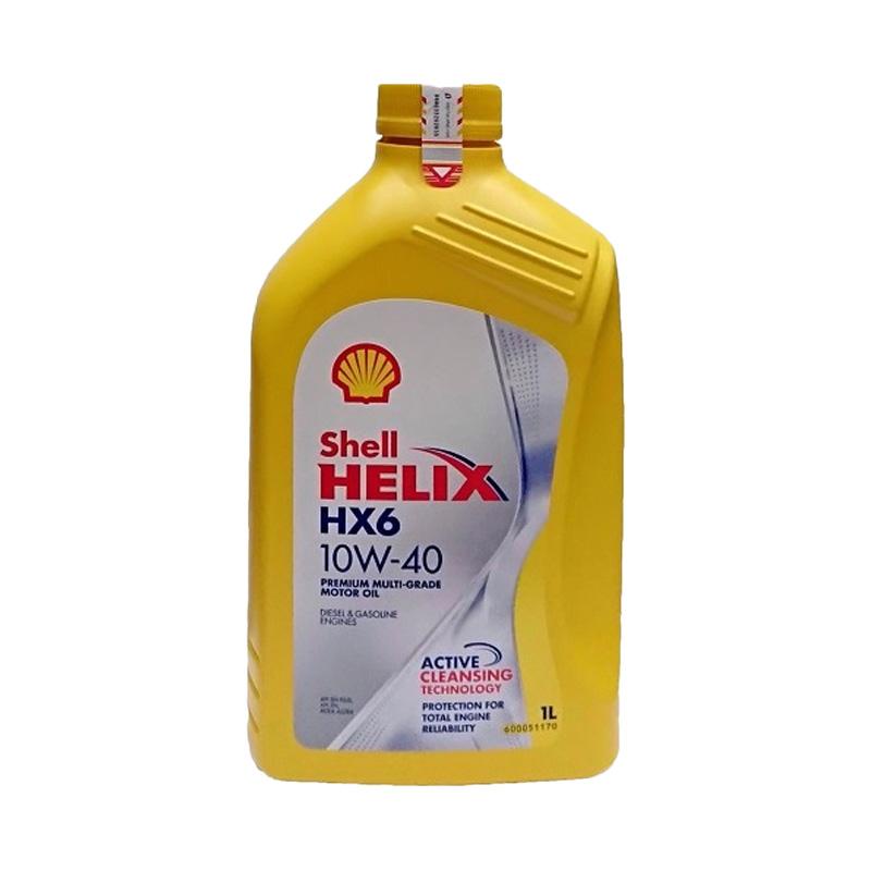 Oli Shell Helix HX6 1 LITER 10w-40 Oil Shell ORIGINAL ASLI ORI HX 6 10 W 40 SHELL 1L 1LT / Oli Shell