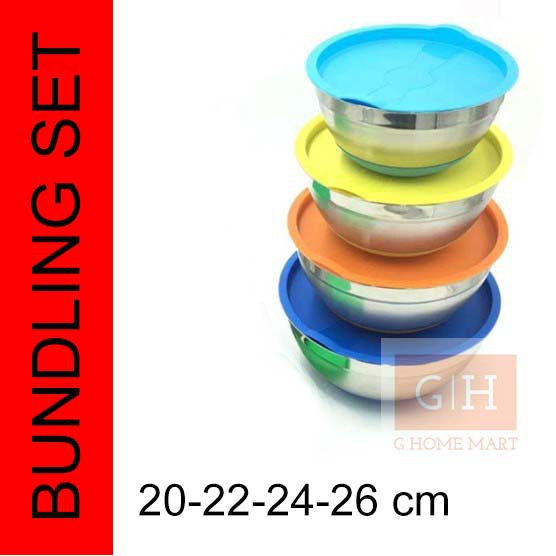 BUNDLE SET Mixing Bowl Warna set Anti Slip