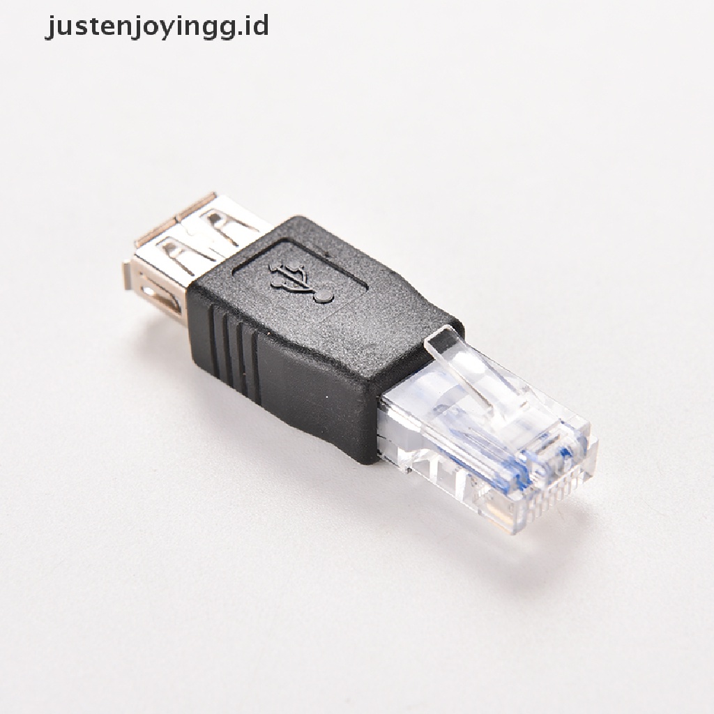 Plug Adapter Socket LAN Ethernet Router Jaringan Male Ke USB AF A Female RJ45