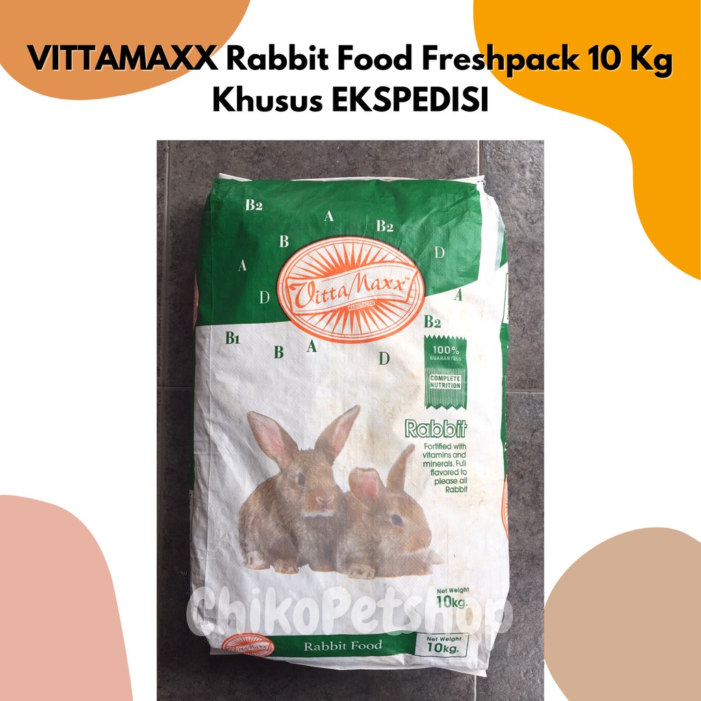 [EKSPEDISI] VITAMAXX MAKANAN KELINCI Vittamaxx Vitamax Kemasan Freshpack 10kg