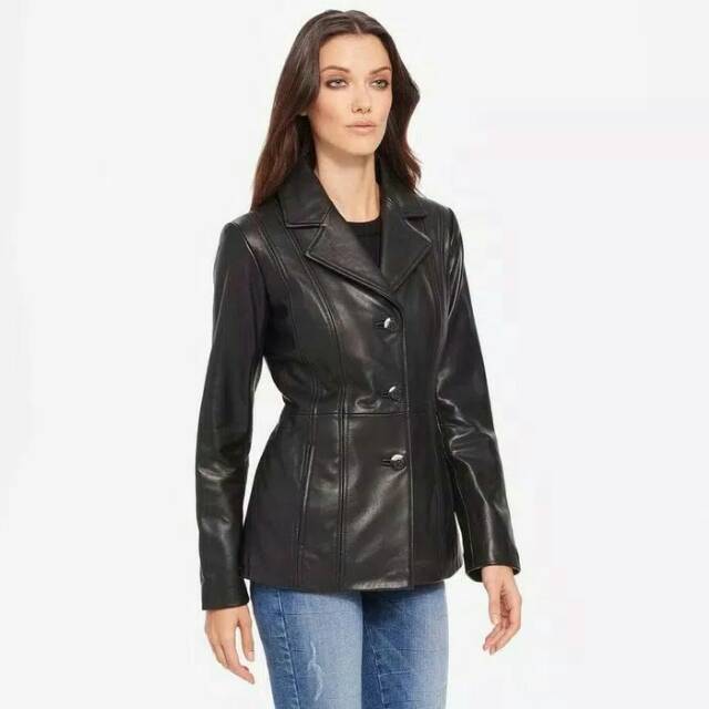 Jaket Kulit Asli Garut model jas wanita