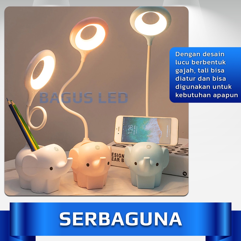 [COD] Lampu Meja Belajar LED Fleksibel Lampu Baca Anak Multifungsi USB
