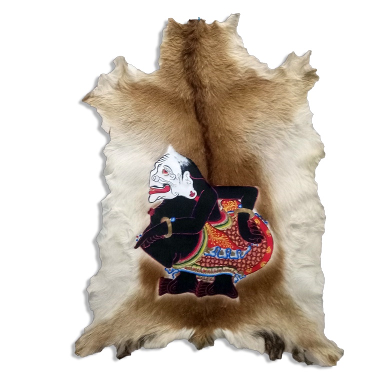 Kerajinan dari Kulit Kambing utuh Lukisan "SEMAR" dari Kulit Kambing utuh BESAR