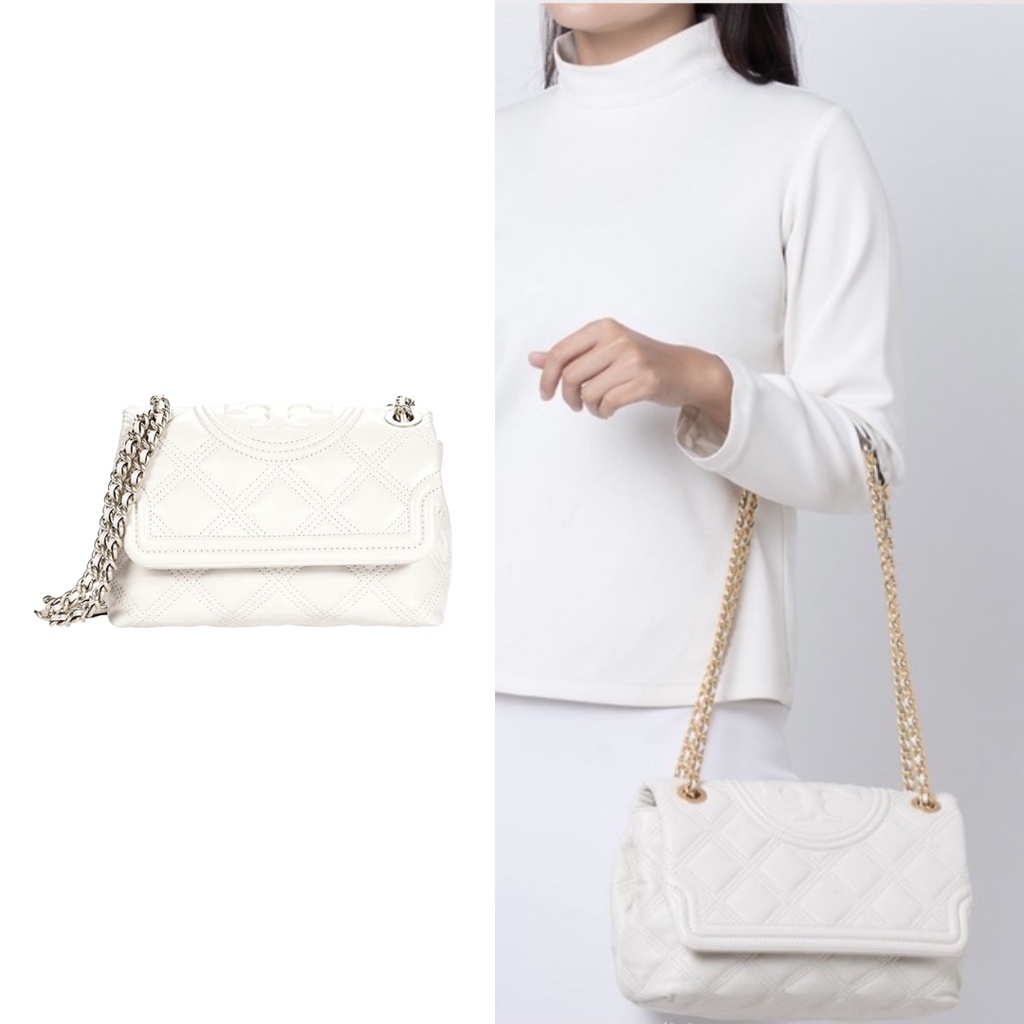 Tory Burch Fleming Soft Convertible Shoulder Bag - White