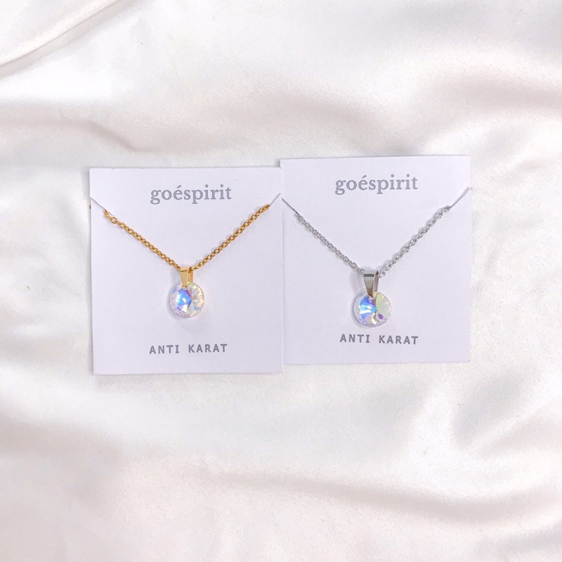 [ANTI KARAT] BRIANNE crystal necklace / kalung bulat kristal swarovski batu aurora