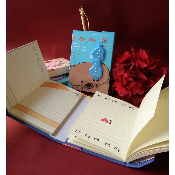 

Buku Diary dengan kunci / Buku Catatan / Notebook Fancy Code Love
