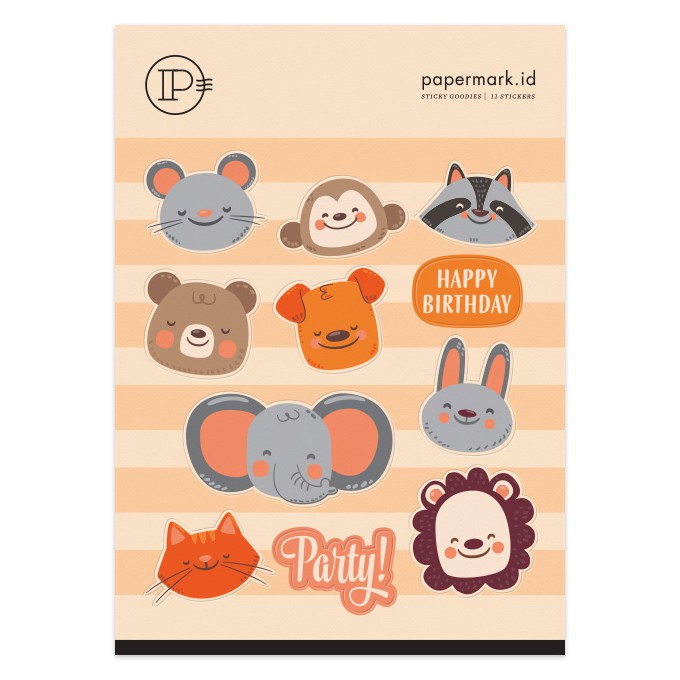 

Sticker Sticky Goodies Animal Party by Papermark