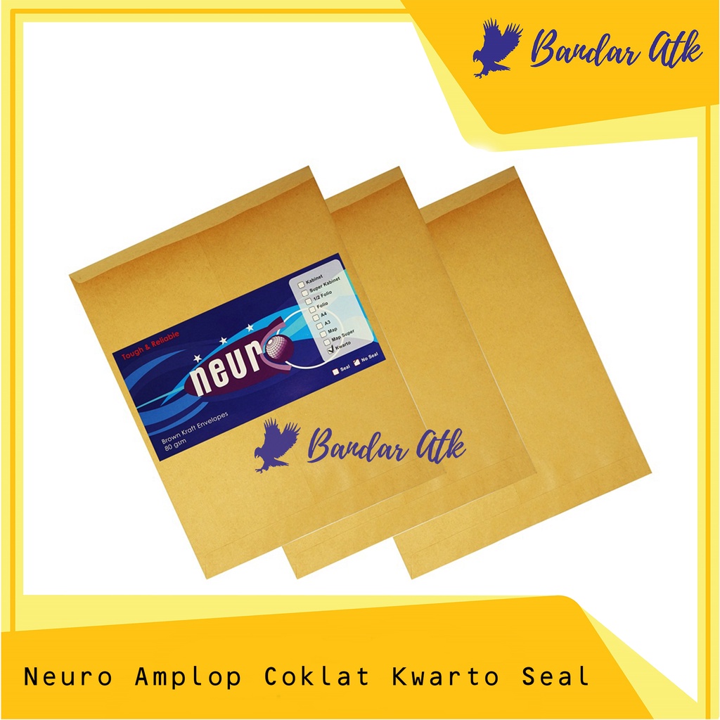 

NEURO Amplop Coklat KWARTO SEAL - 21 x 27 cm [1 PACK]